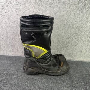 Globe Firefighter Boots Mens 7.5 M Black Leather Structural 1201400 Vibram Sole